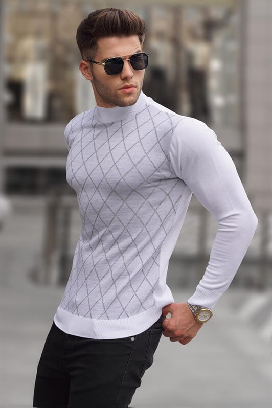MDX Ecru Fisherman Collar Sweater 5785 - Killeen