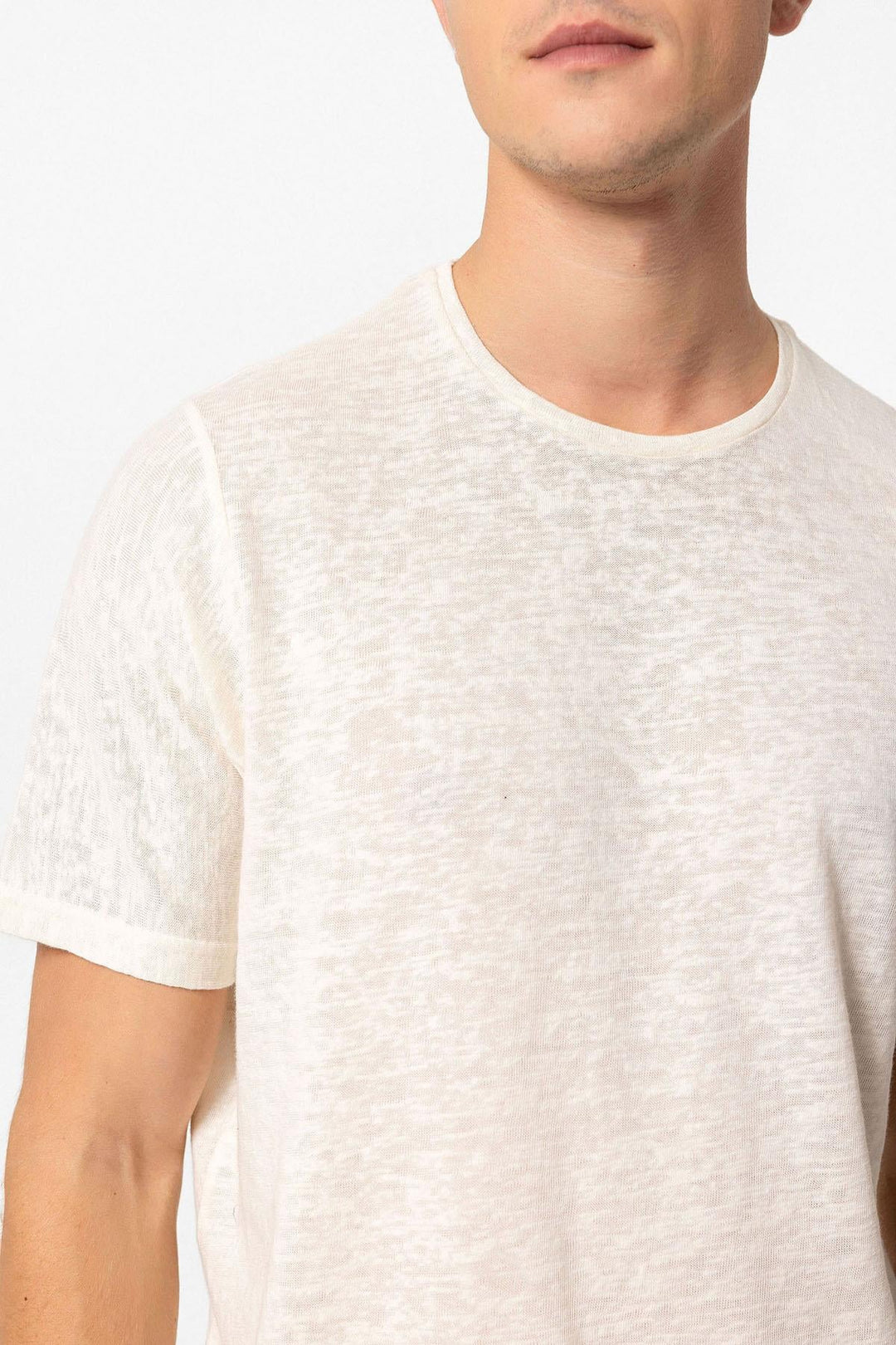 ANT Antioch Ekru Basic Bisiklet Yaka Erkek T-Shirt - Bamberg
