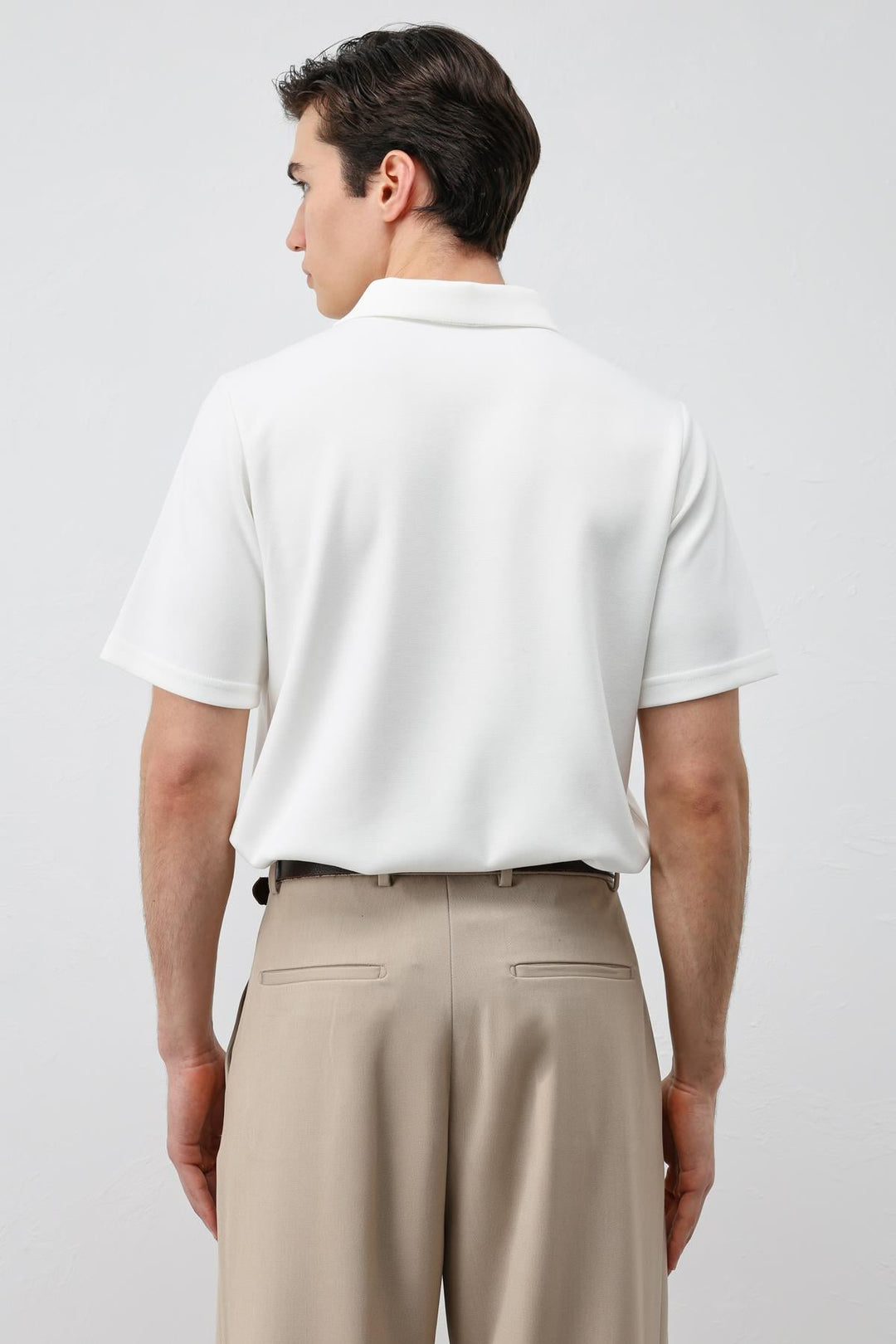 ANT Antioch Ekru Basic Polo Yaka Erkek T-Shirt - Varash