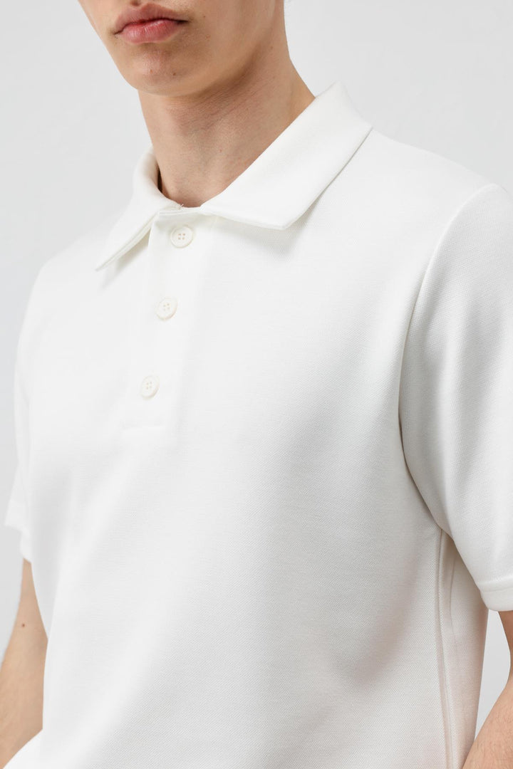 ANT Antioch Ekru Basic Polo Yaka Erkek T-Shirt - Varash