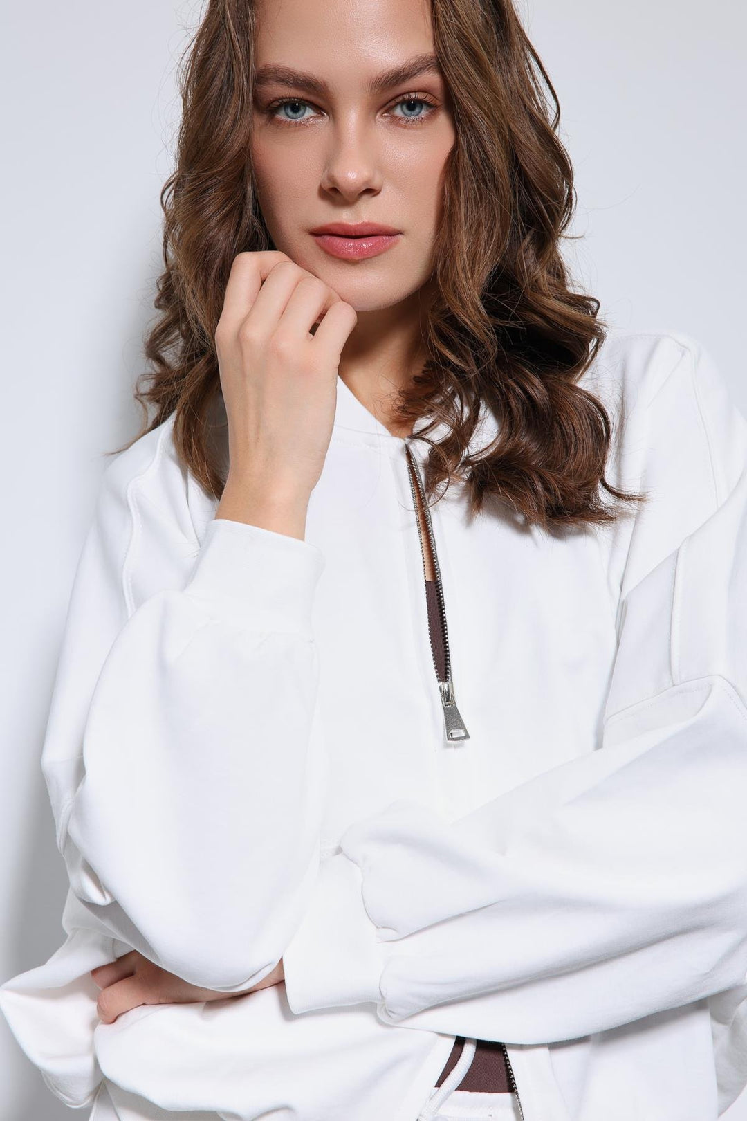 ANT Antioch Ekru Bomber Ceket ve İspanyol Paça Eşofman Takım - Civitanova Marche