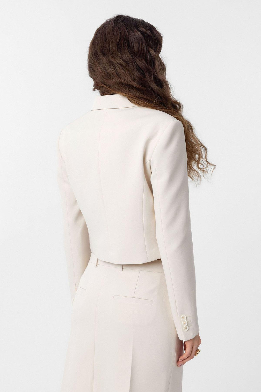 ANT Antioch Ecru Crop Women's Blazer Jacket - Titusville