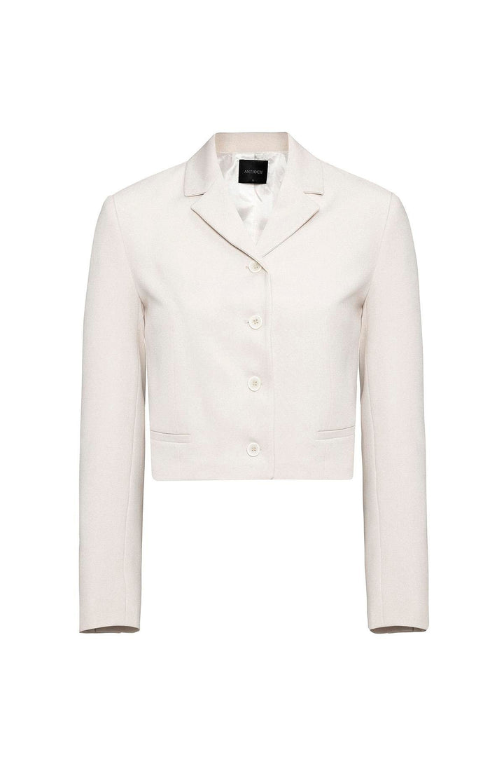 ANT Antioch Ecru Crop Women's Blazer Jacket - Maricopa