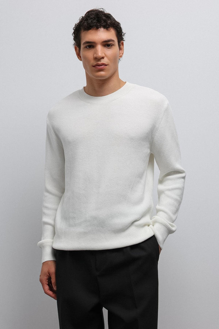 ANT Antioch Ecru Textured Men's Sweater - Rainham