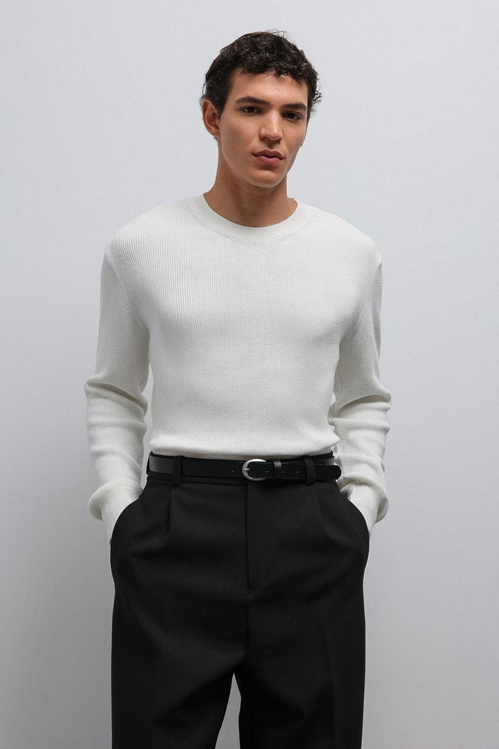 ANT Antioch Ecru Textured Men's Sweater - Rainham