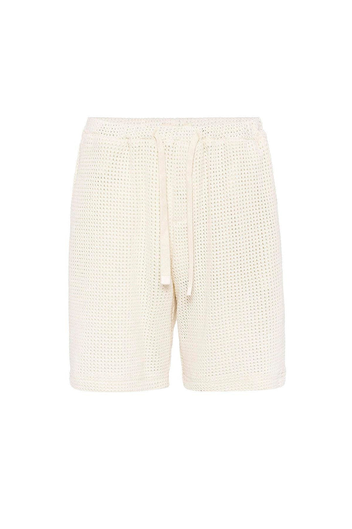 ANT Antioch Ecru Textured Relaxed Fit Men's Shorts - Cagliari