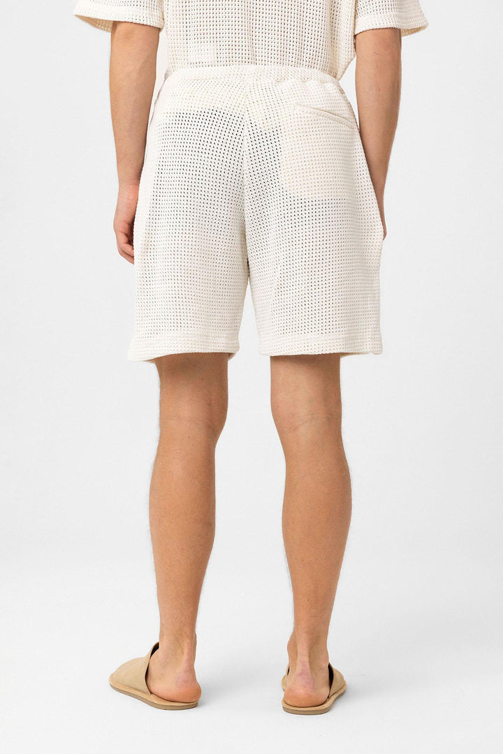 ANT Antioch Ecru Textured Relaxed Fit Men's Shorts - Cagliari