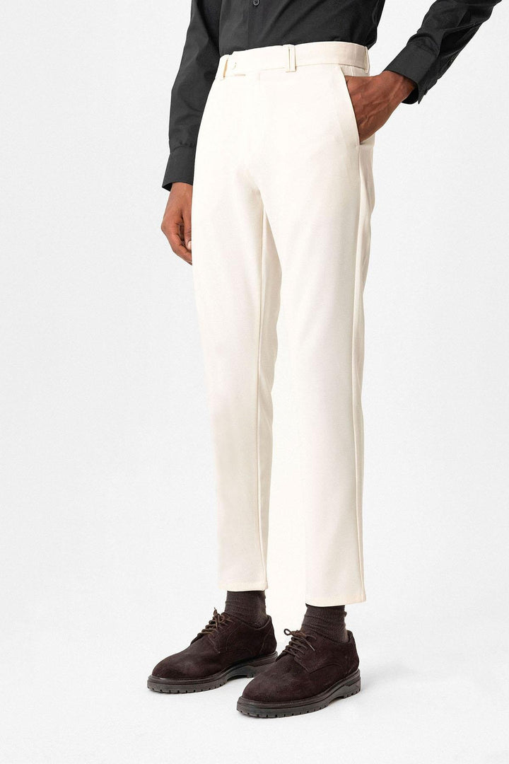 ANT Men's Slim Fit Straight Accessory Fabric Trousers - Niagara Falls