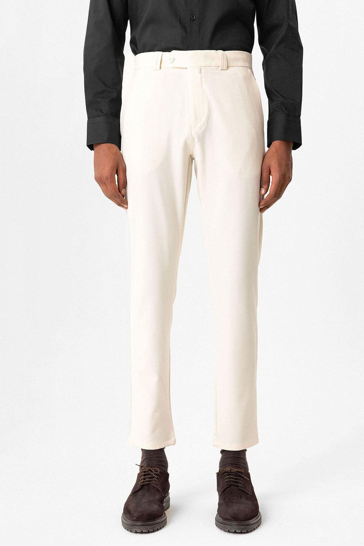 ANT Men's Slim Fit Straight Accessory Fabric Trousers - Niagara Falls