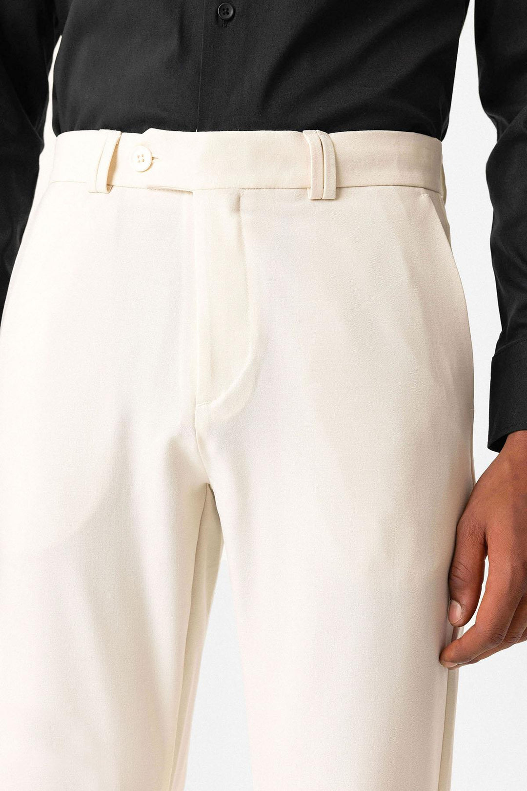ANT Men's Slim Fit Straight Accessory Fabric Trousers - Niagara Falls