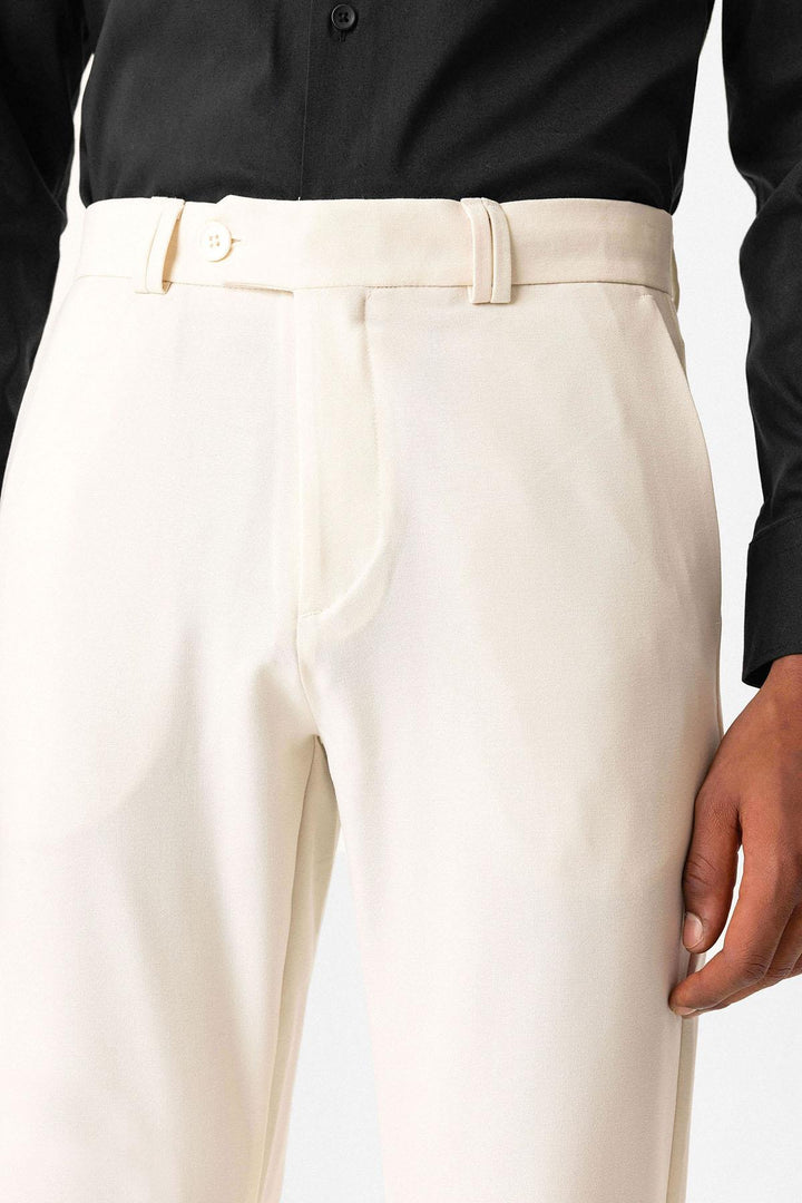ANT Men's Slim Fit Straight Accessory Fabric Trousers - Niagara Falls