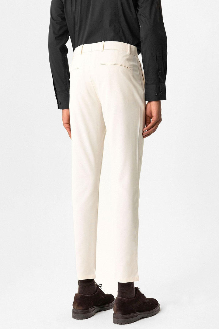 ANT Men's Slim Fit Straight Accessory Fabric Trousers - Niagara Falls