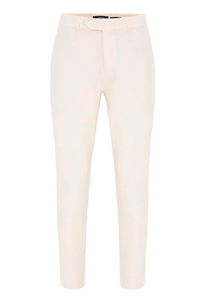 ANT Men's Slim Fit Straight Accessory Fabric Trousers - Niagara Falls