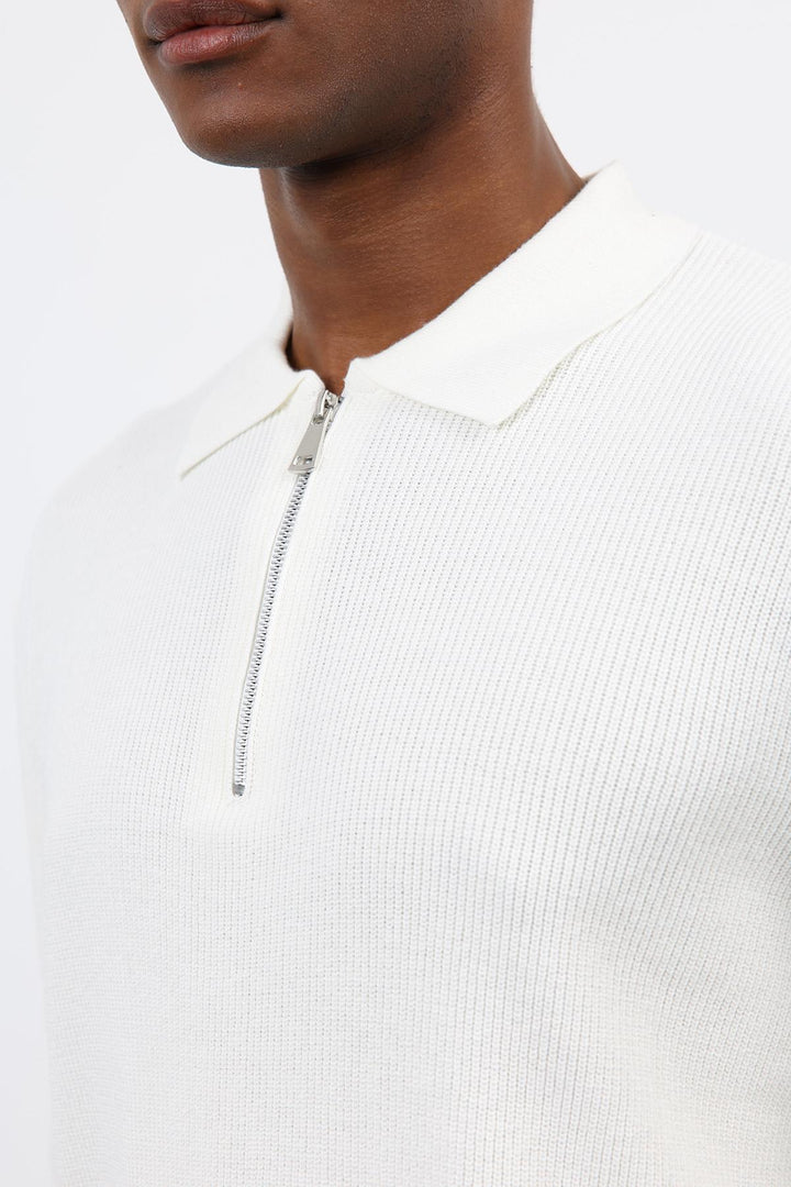 ANT Antioch Ekru Fermuarlı Erkek Triko Kazak - Vila Franca de Xira