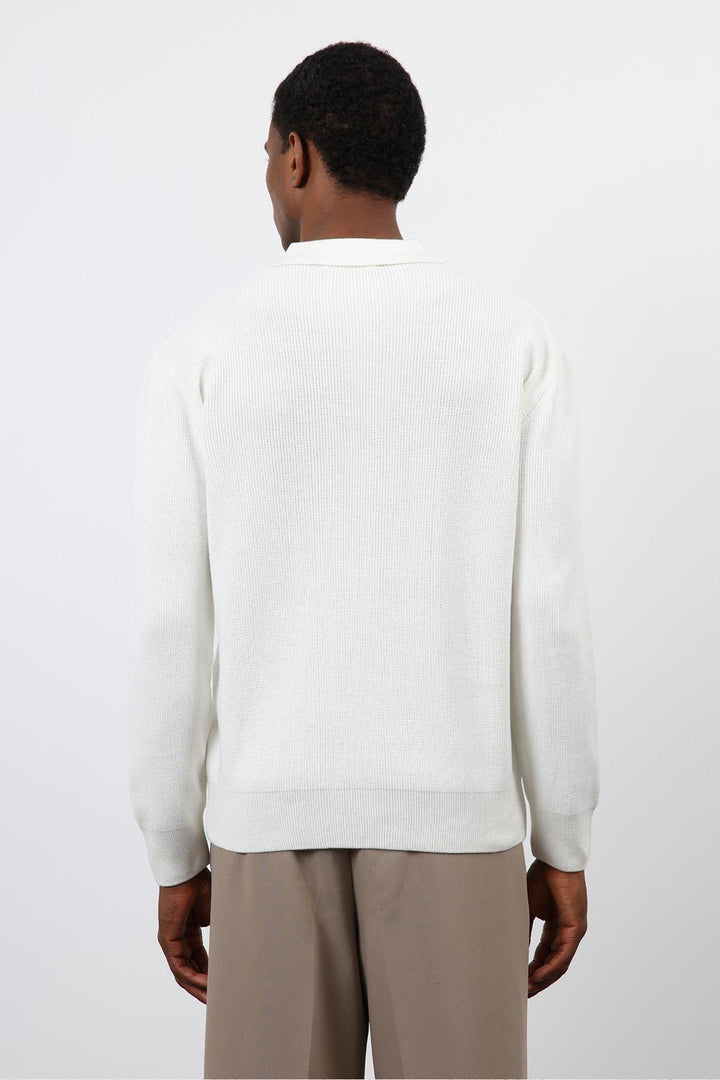 ANT Antioch Ekru Fermuarlı Erkek Triko Kazak - Vila Franca de Xira