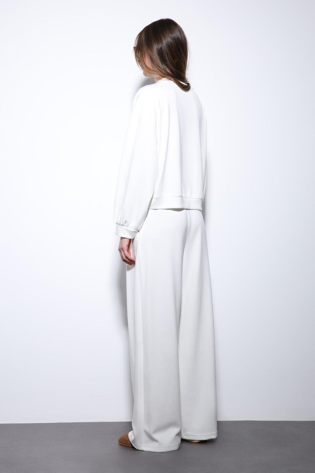 ANT Antioch Ecru Wide Leg Relaxed Women's Suit - Collierville