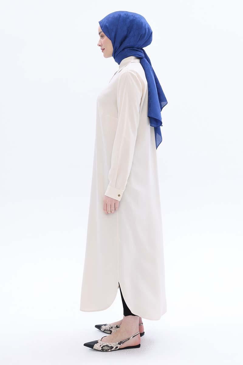TLD Women Allday Ecru Hidden Snap Dress Tunic - San Andrés Cholula
