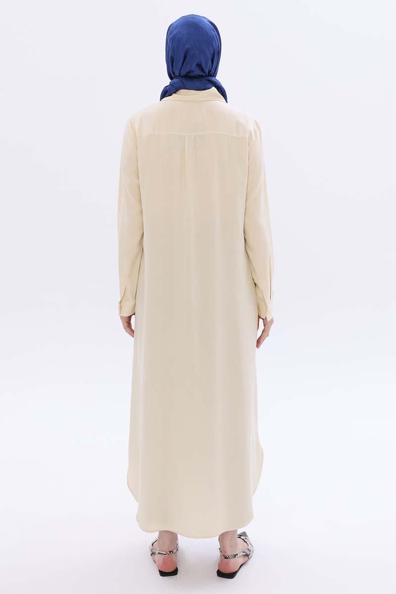 TLD Women Allday Ecru Hidden Snap Dress Tunic - San Andrés Cholula