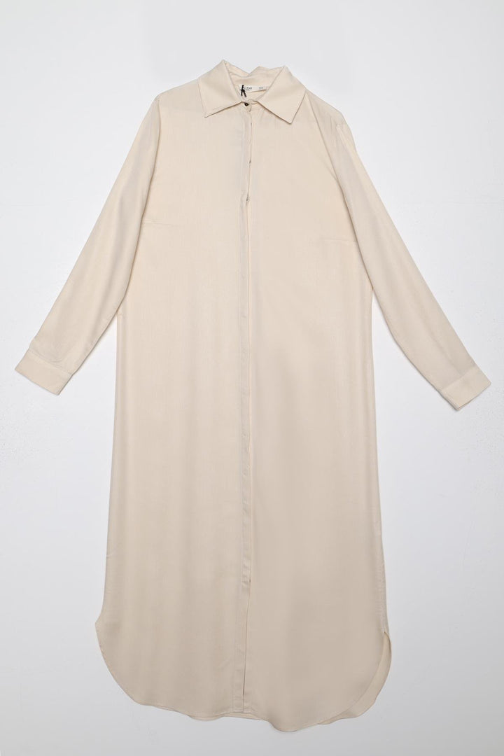 TLD Women Allday Ecru Hidden Snap Dress Tunic - San Andrés Cholula
