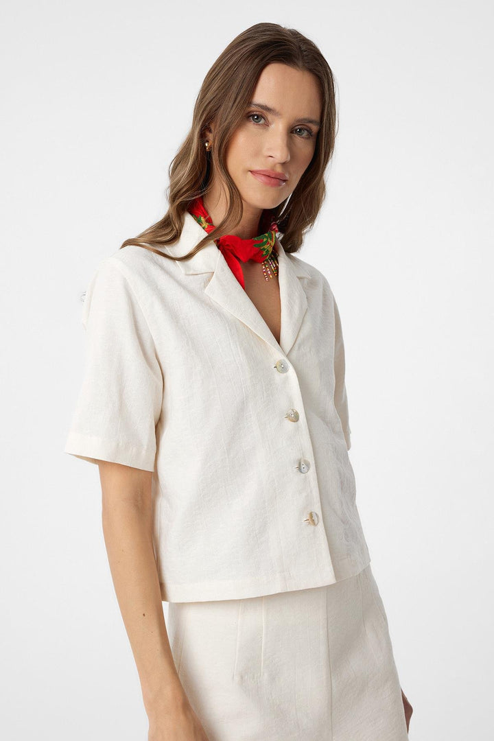 ANT Antioch Ecru Shirt Shorts Women's Set - The Hague