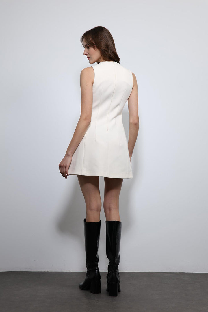 ANT Antioch Ekru Kadın Mini Elbise - Asheville