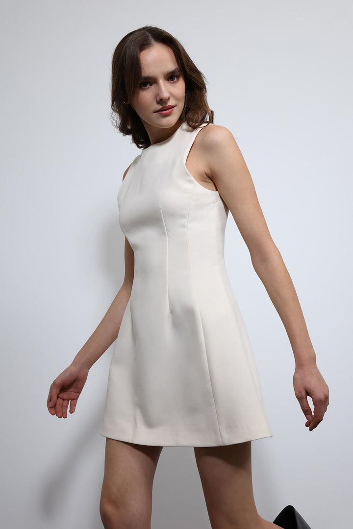 ANT Antioch Ekru Kadın Mini Elbise - Asheville