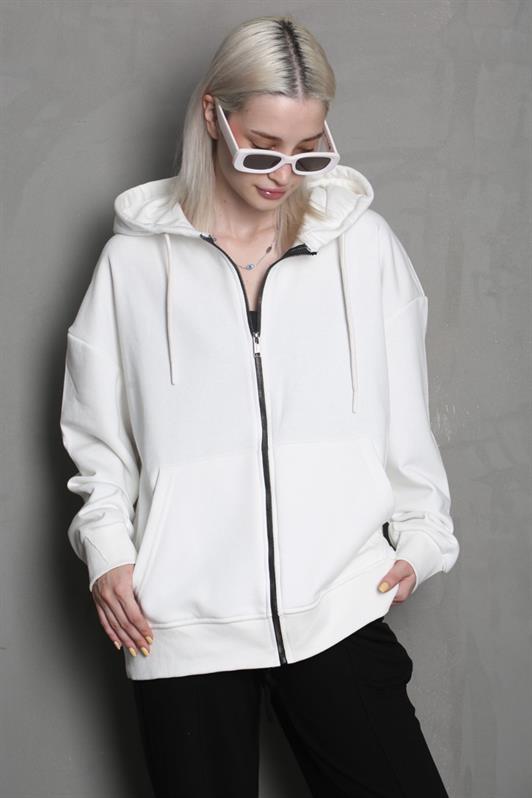 MDX Ecru Hooded Basic Sweatshirt MG1900 - Bakhmut