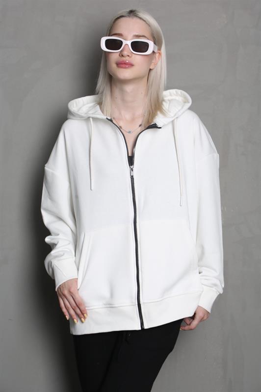 MDX Ecru Hooded Basic Sweatshirt MG1900 - Bakhmut