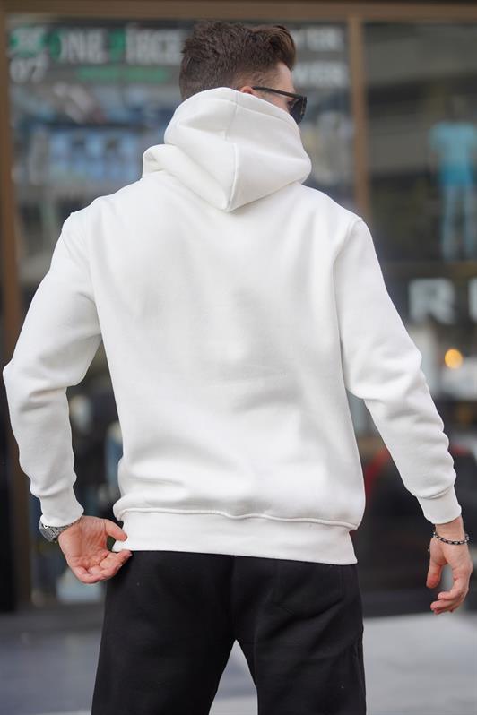 MDX Ecru Hooded Button Detail Sweatshirt 6150 - Daly City