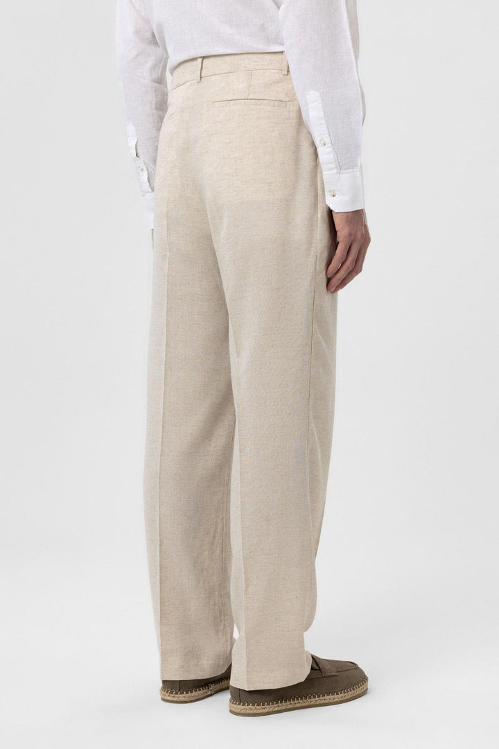 ANT Antioch Ekru Keten Karışımlı Erkek Baggy Pantolon - Watsonville