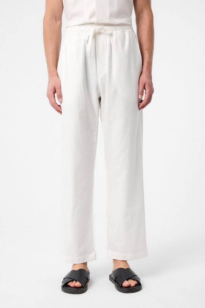 ANT Antioch Ecru Cotton Blend Jogger Men's Pants - Watford