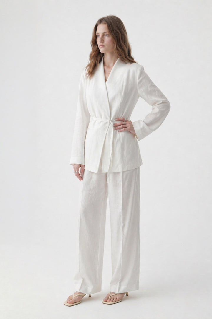 ANT Women's Linen-Blend Blazer - Arras