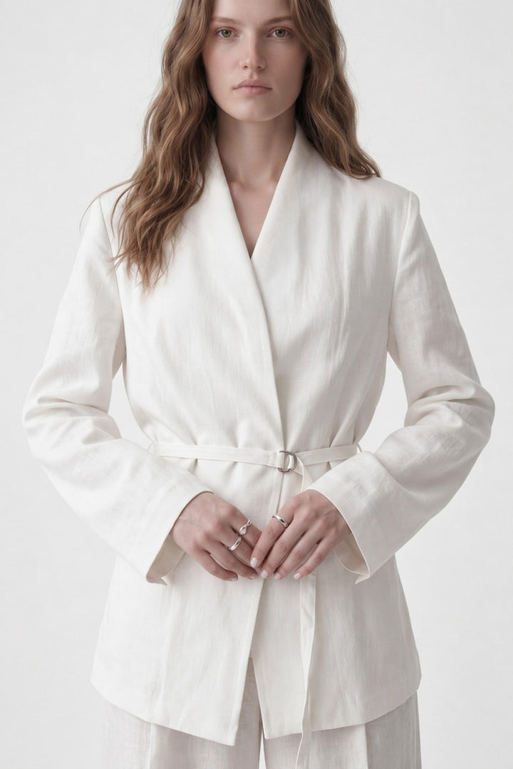 ANT Women's Linen-Blend Blazer - Arras