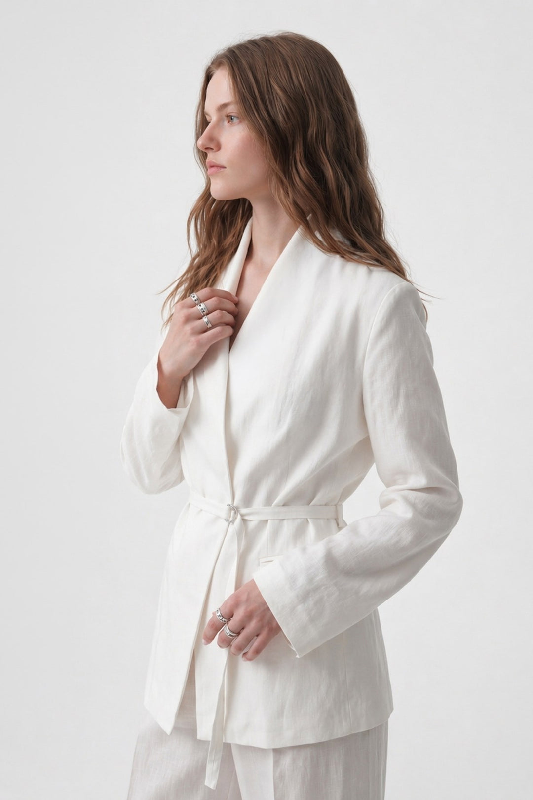 ANT Women's Linen-Blend Blazer - Arras