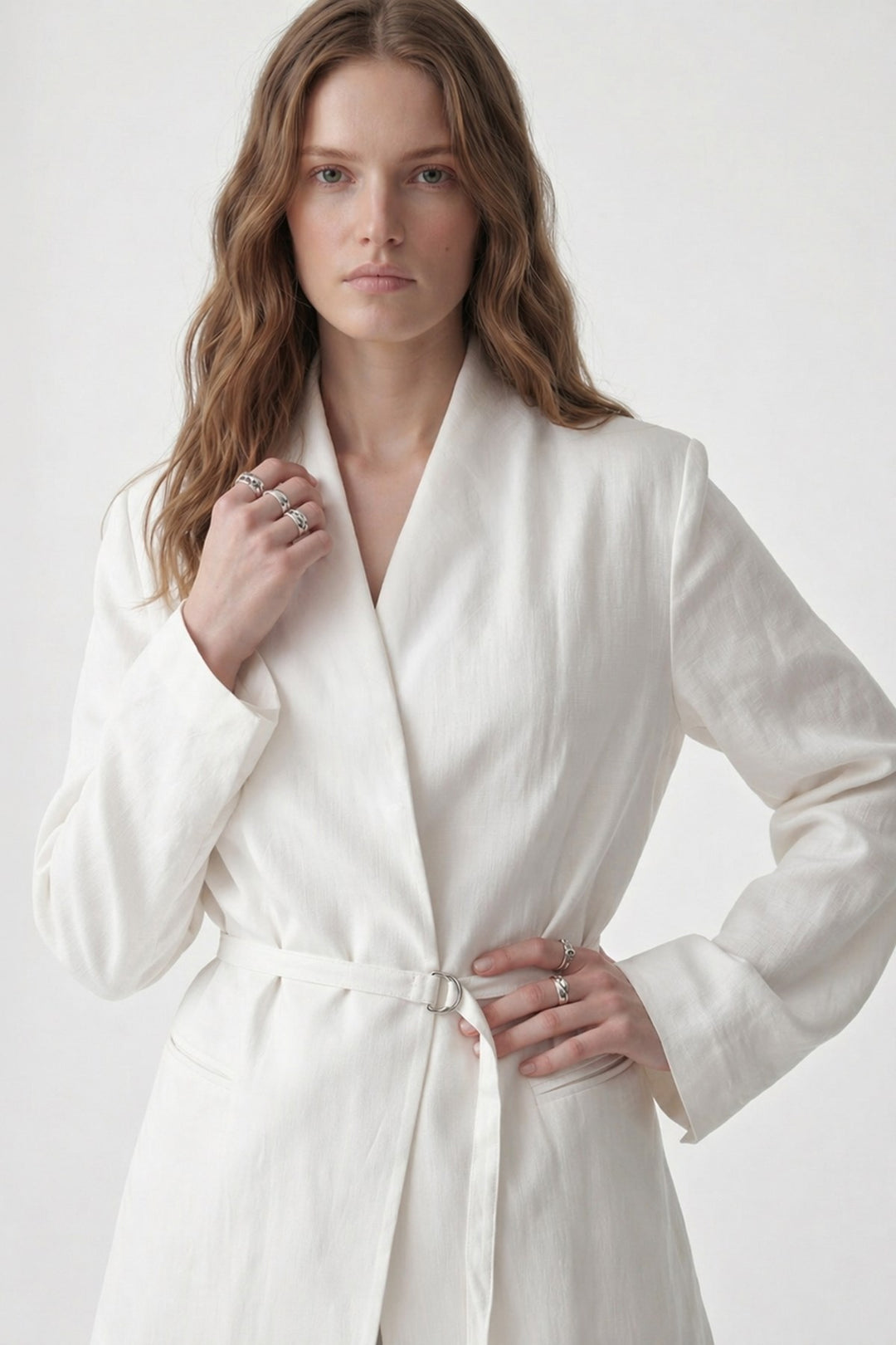 ANT Women's Linen-Blend Blazer - Arras