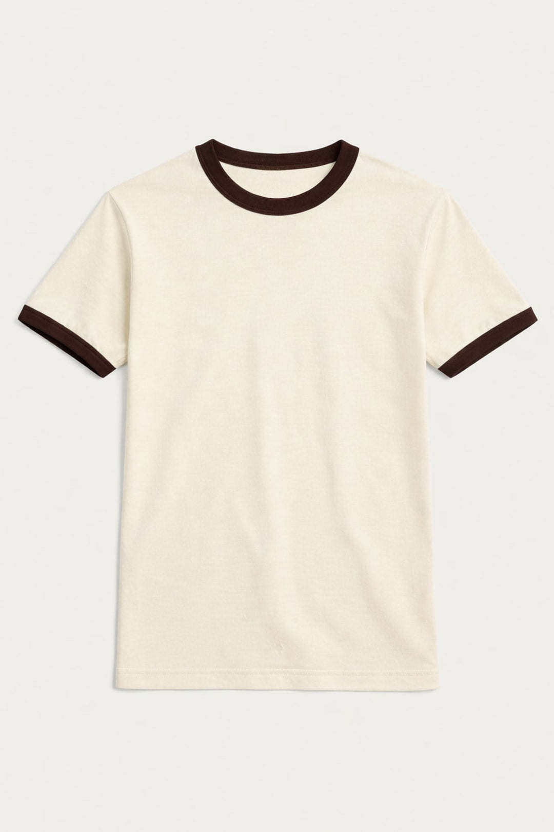 ANT Antioch Ekru Kontrast Yaka Erkek T-Shirt - Campeche