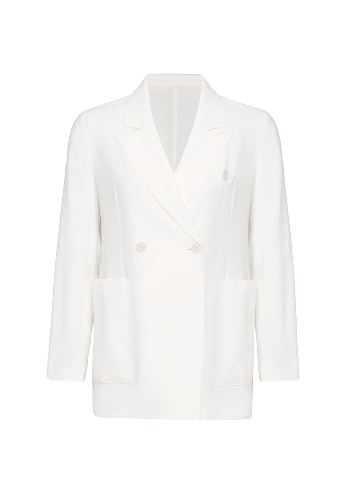 ANT Antioch Ecru Crossed Women's Blazer Jacket - Barrie