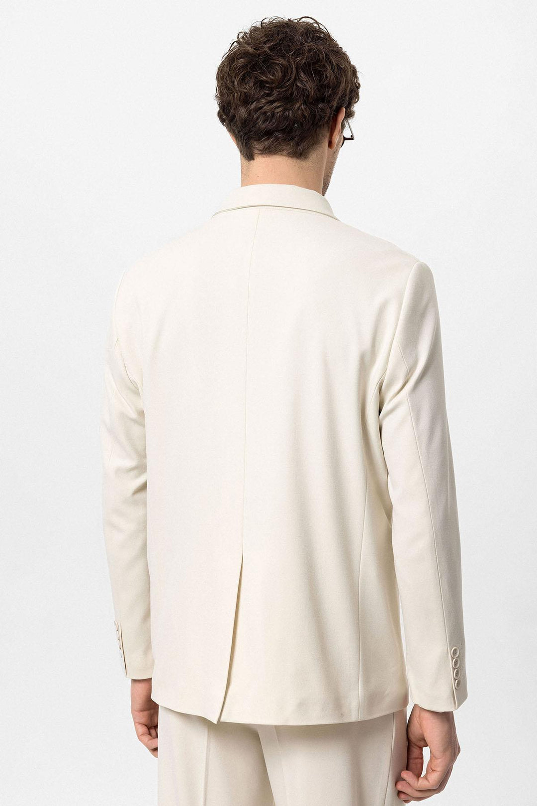 ANT Antioch Ecru Cross Closure Flap Pocket Men's Blazer Jacket - Medford