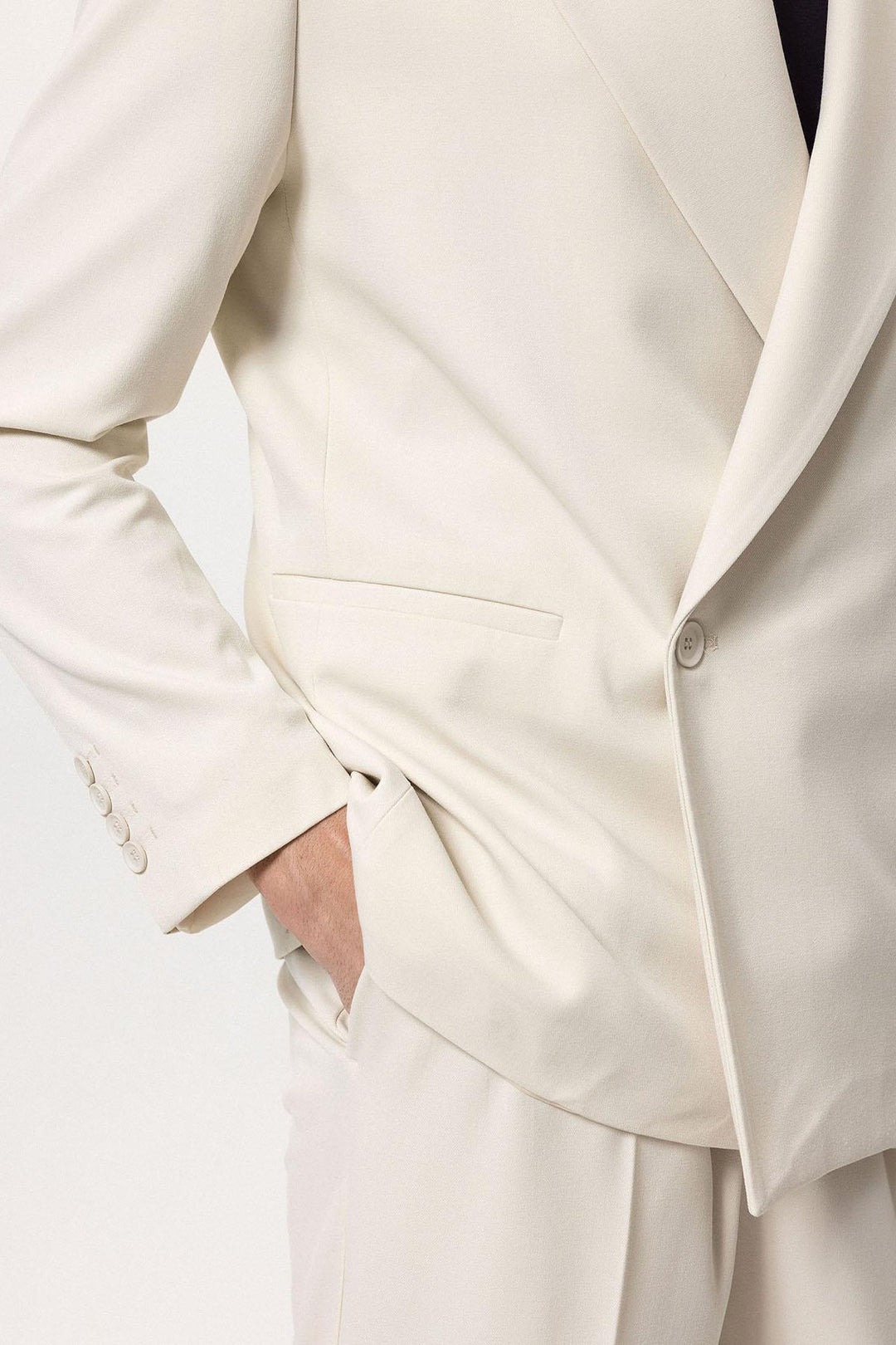 ANT Antioch Ecru Cross Closure Flap Pocket Men's Blazer Jacket - Medford