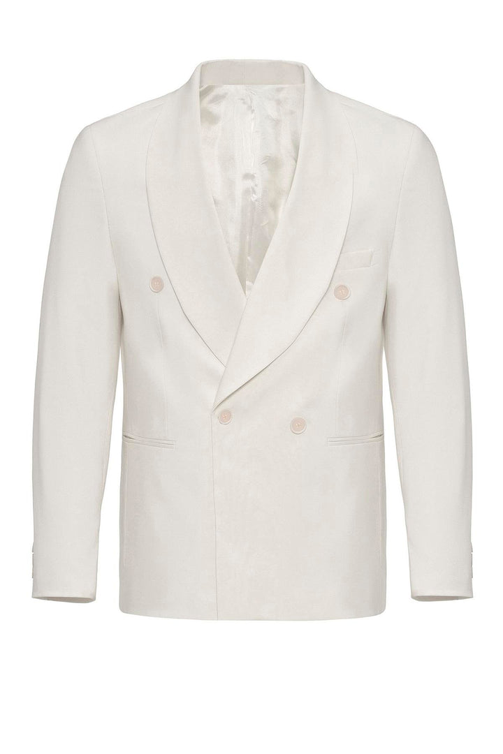 ANT Antioch Ecru Cross Closure Regular Fit Men's Blazer Jacket - Brianka