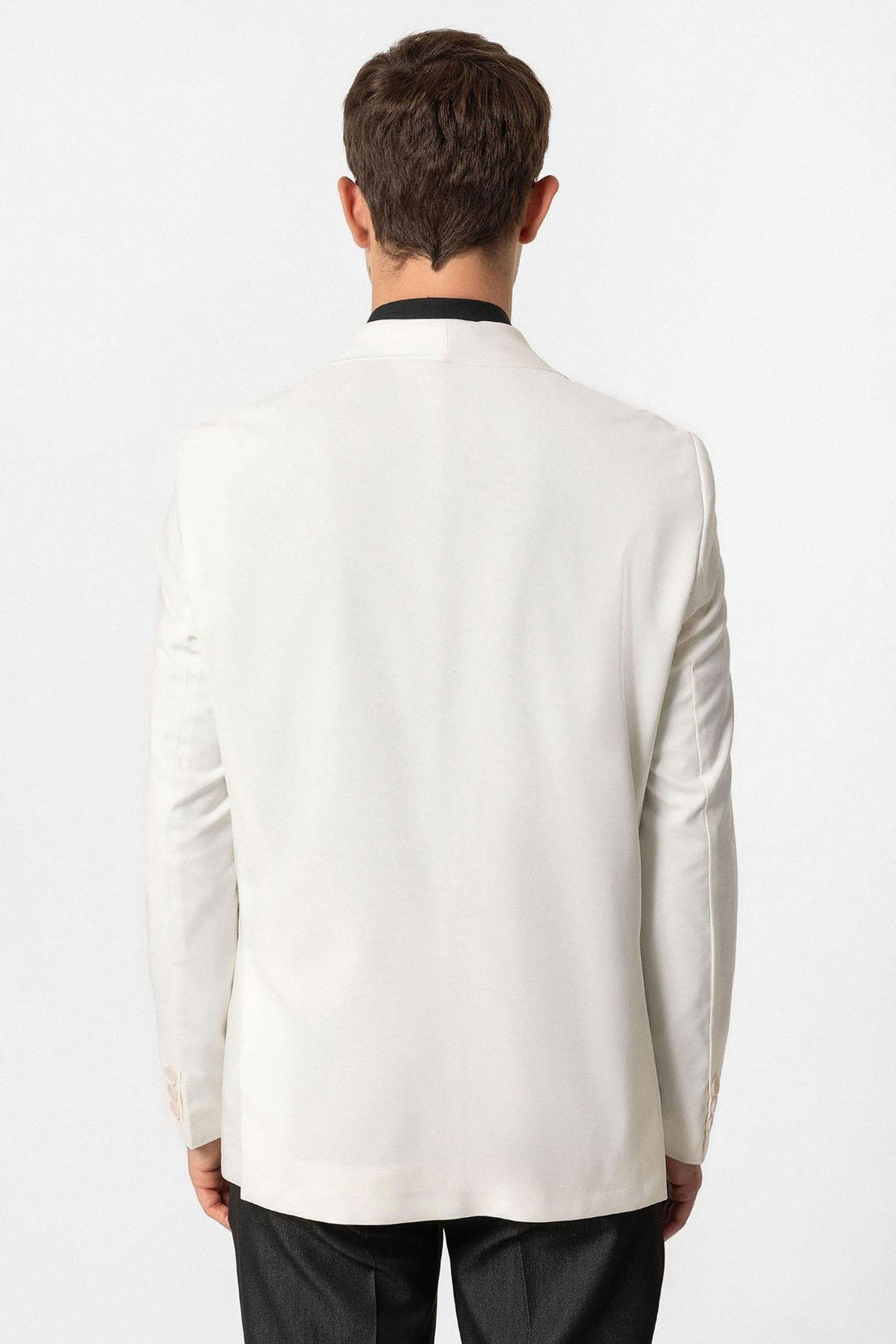 ANT Antioch Ecru Cross Closure Regular Fit Men's Blazer Jacket - Brianka