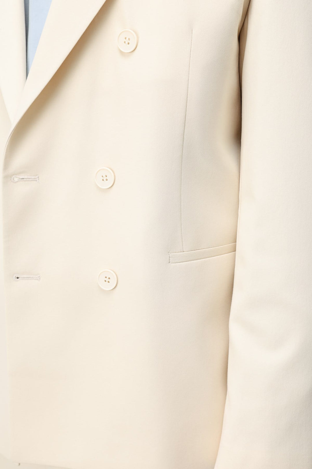 ANT Antioch Ekru Kruvaze Relaxed Fit Erkek Blazer Ceket - Quebec City