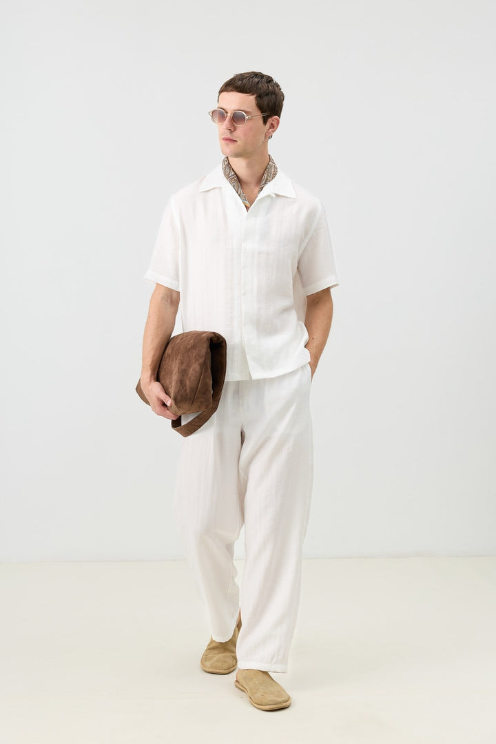 ANT Men's Shirt with Lyocell Blend and Hidden Buttons - North Brunswick