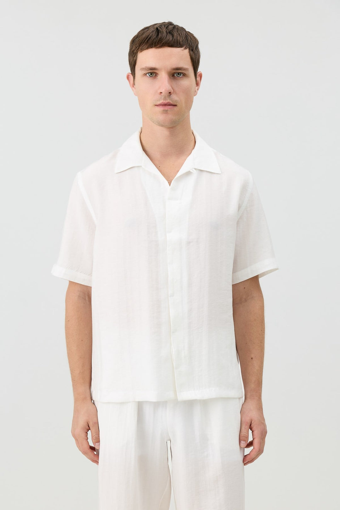ANT Men's Shirt with Lyocell Blend and Hidden Buttons - North Brunswick
