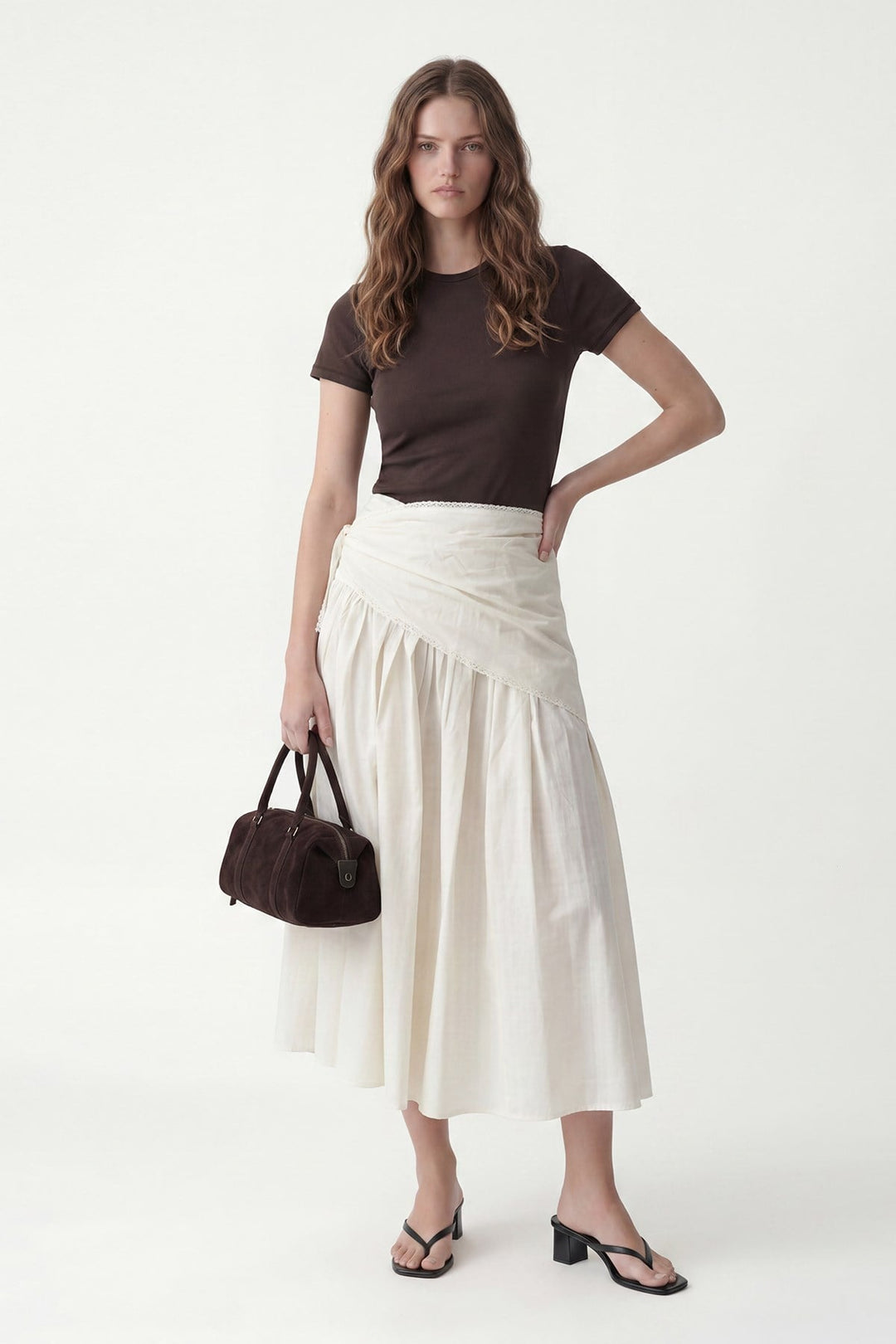 ANT Women's Midi Skirt with Handkerchief Detail - San Antonio Enchisi