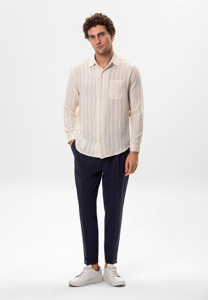 ANT Knitted Detailed Men's Shirt - Campbell