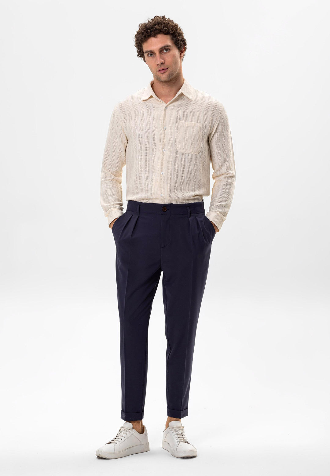 ANT Knitted Detailed Men's Shirt - Campbell