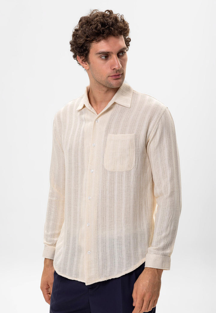 ANT Knitted Detailed Men's Shirt - Campbell