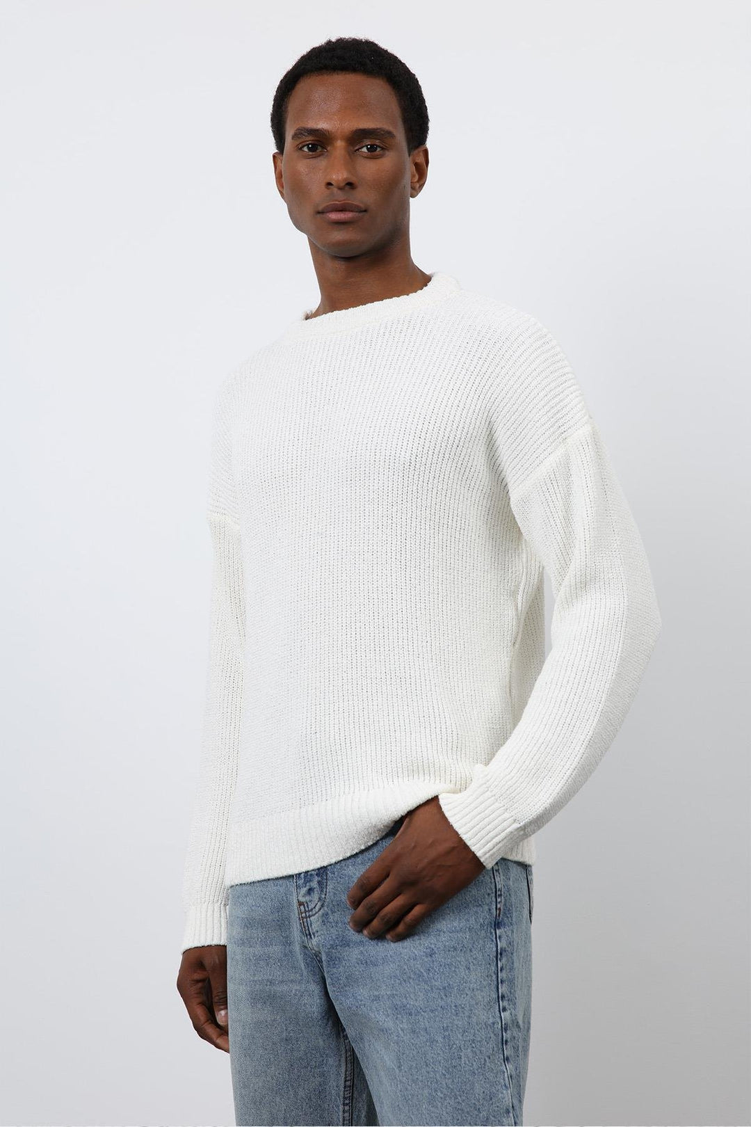 ANT Antioch Ecru Knitted Men's Sweater - Meudon
