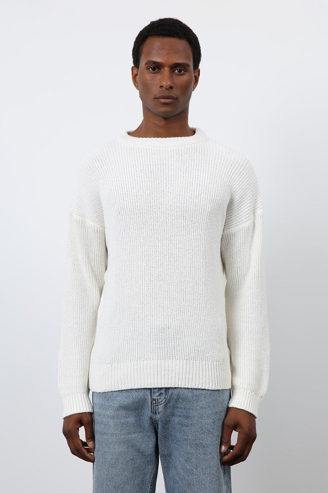 ANT Antioch Ecru Knitted Men's Sweater - Meudon
